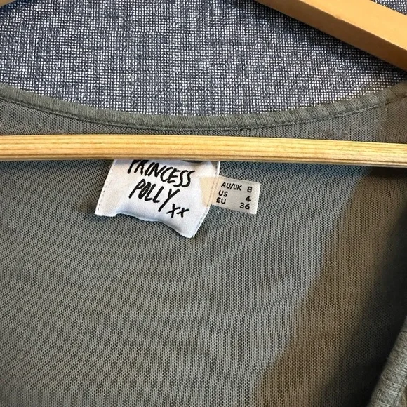 Princess Polly Sage Long Sleeve Dress - Picture 2 of 7